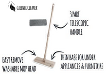 Load image into Gallery viewer, Telescopic Microfibre Flat Mop
