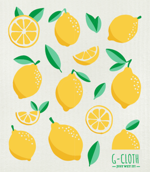 2 Wash & Wipe G-Cloth (Lemon & Orange) - Swedish Style Dish Cloth 2 Pack