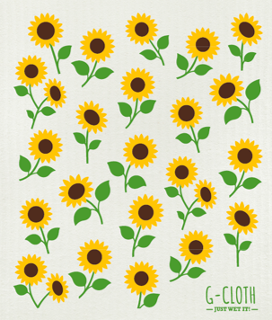 Wash & Wipe G-Cloth (Sunflowers) - Swedish Style Dish Cloth