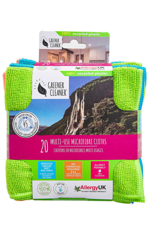 20 Multi-use Microfibre Cloths