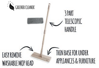 Telescopic Microfibre Flat Mop